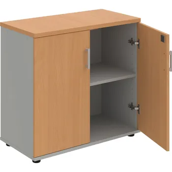 SPZ 80 40 – Skříňka ke stolu, zavřená, š. 80 cm - Buk , Šedá , USH – hranatá