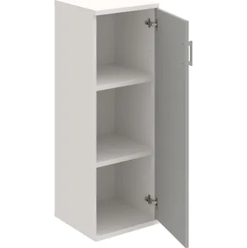 Policová skříň S 3 40 01 P – Skříň policová dvéřová 115,2 × 40 cm - Šedá , Bílá , USH – hranatá