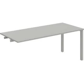 Psací stůl UJ 1800 R – Stůl jednací rovný délky 180 cm, k řetězení - Šedá , Šedý kov