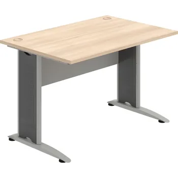 Psací stůl CS 1200 – Stůl pracovní rovný 120 cm - Akát , Šedá , Šedý kov