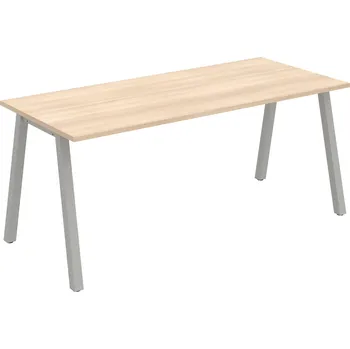 Psací stůl UJ A 1800 – Stůl jednací rovný délky 180 cm - Akát , Šedý kov