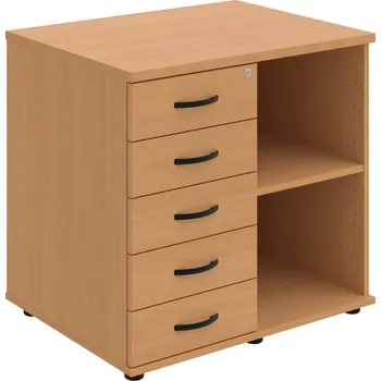 SPKZ 3 80 60 L N – Skříňka ke stolu, levá, s centrálním zamykáním - Buk , Buk , UCO – černá