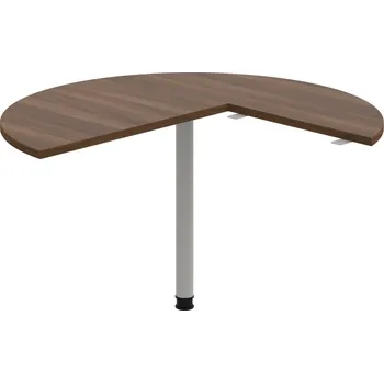 Psací stůl GP 22 L P – Stůl jednací levý podél ø 120 cm - Ořech , Šedý kov