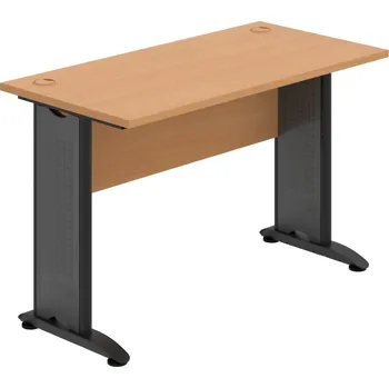 Psací stůl CE 1200 – Stůl pracovní rovný 120 cm, hl. 60 cm - Buk , Buk , Černý kov