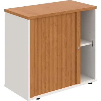 SPRZ 80 40 L – Skříňka ke stolu, roletová, levá, š. 80 cm - Olše , Bílá , Olše
