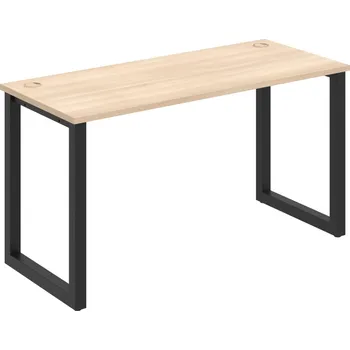 Psací stůl UE O 1400 – Stůl pracovní délky 140 cm, hl. 60 cm - Akát , Černý kov