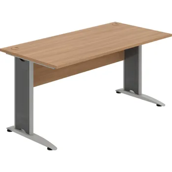 Psací stůl CS 1600 – Stůl pracovní rovný 160 cm - Višeň , Višeň , Šedý kov