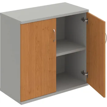Policová skříň S 2 80 01 – Skříň policová dvéřová 76,8 × 80 cm - Olše , Šedá , USN – Hobis