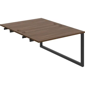 Psací stůl USD O 1200 R – Stůl pracovní 120 × 160 cm, k řetězení - Ořech , Černý kov