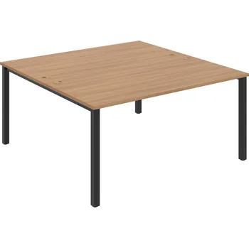 Psací stůl USD 1600 – Stůl pracovní 160 × 160 cm - Višeň , Černý kov