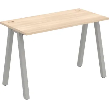 Psací stůl UE A 1200 – Stůl pracovní délky 120 cm, hl. 60 cm - Akát , Šedý kov