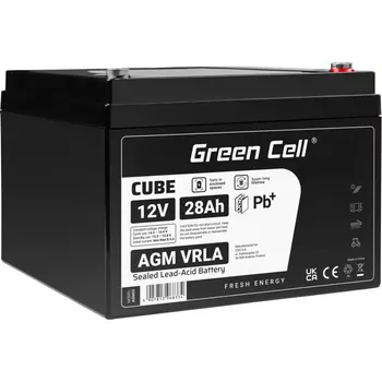 Trakční baterie Green Cell AGM VRLA Baterie 12V 28Ah