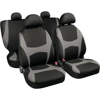 Potah sedadel CAPRI černo-šedý, 8 dílů