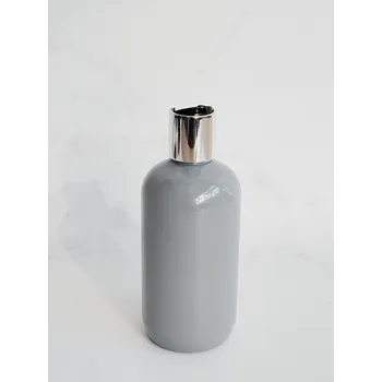 Dávkovač mýdla Dávkovač mýdla BELA 300 ml šedý s černo-stříbrným DISC TOP