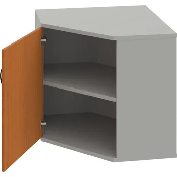 Policová skříň SRV 2 01 L – Skříň vnitřní roh levá 76,8 cm - Třešeň , Šedá , UCO – černá