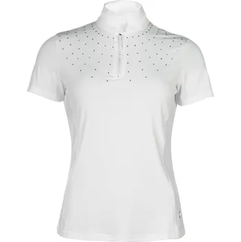 Dámské oblečení HKM Triko závodní Skadi HKM, s krátkým rukávem, dámské, bílé XXL