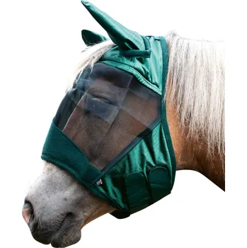 Koňská maska proti hmyzu HKM Maska proti hmyzu High Professional HKM, s ochranou uší, green PONY