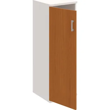 Policová skříň S 3 40 01 L – Skříň policová dvéřová 115,2 × 40 cm - Třešeň , Bílá , USH – hranatá