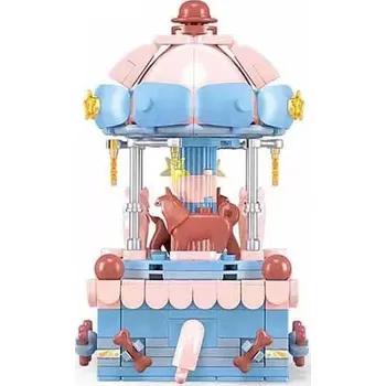 Stavebnice Sluban Sluban Pleyerid M38-P8027 Kolotoč se zvířátkem C Pes