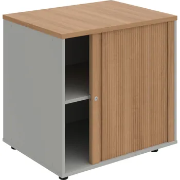 SPRZ 80 60 P P – Skříňka ke stolu, roletová, pravá, š. 80 cm, léta podél - Višeň , Šedá , Višeň