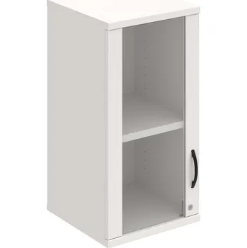 Policová skříň SZ 2 40 02 L H – Skříň policová dvéřová 76,8 × 40 cm - Bílá , Bílá , UCO – černá