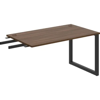 Psací stůl US O 1400 RU – Stůl pracovní délky 140 cm, k řetězení - Ořech , Černý kov