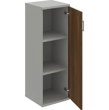 Policová skříň SZ 3 40 01 P – Skříň policová dvéřová 115,2 × 40 cm - Ořech , Šedá , USH – hranatá