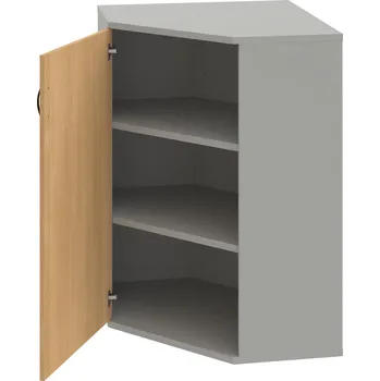 Policová skříň SRV 3 01 L – Skříň vnitřní roh levá 115,2 cm - Dub , Šedá , UCO – černá