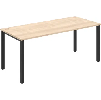 Psací stůl US 1800 – Stůl pracovní rovný 180 cm - Akát , Černý kov