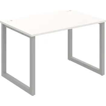 Psací stůl US O 1200 – Stůl pracovní délky 120 cm - Bílá , Šedý kov