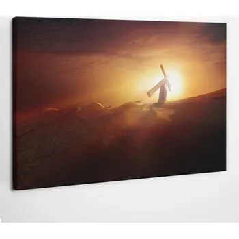 Obraz Canvasový obraz do ložnice Dekor Ježíš Kristus nese kříž 60x40 cm