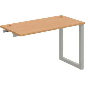 Psací stůl UE O 1200 R – Stůl pracovní délky 120 cm, hl. 60 cm, k řetězení - Buk , Šedý kov