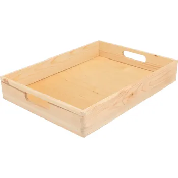 Dřevěná bedýnka 40 x 30 x 6 cm - přírodní