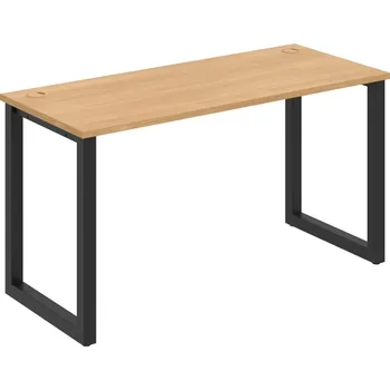Psací stůl UE O 1400 – Stůl pracovní délky 140 cm, hl. 60 cm - Dub , Černý kov