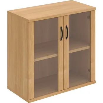 Policová skříň S 2 80 02 – Skříň policová dvéřová 76,8 × 80 cm - Dub , Dub , UCO – černá