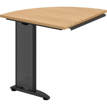 Jednací stůl CP 901 L – Stůl spojovací levý - Dub , Černý kov