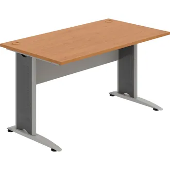 Psací stůl CS 1400 – Stůl pracovní rovný 140 cm - Olše , Šedá , Šedý kov