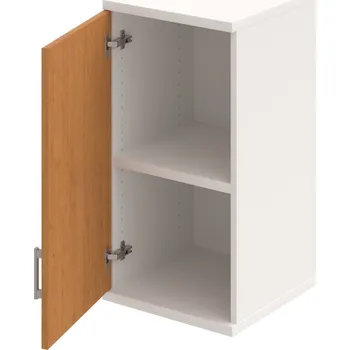 Policová skříň S 2 40 01 L H – Skříň policová dvéřová 76,8 × 40 cm - Olše , Bílá , USH – hranatá