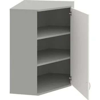 Policová skříň SRV 3 01 P H – Skříň vnitřní roh pravá 115,2 cm - Bílá , Šedá , USN – Hobis