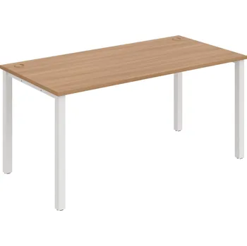 Psací stůl US 1600 – Stůl pracovní rovný 160 cm - Višeň , Bílý kov