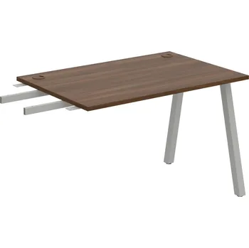 Psací stůl US A 1200 RU – Stůl pracovní délky 120 cm, k řetězení - Ořech , Šedý kov