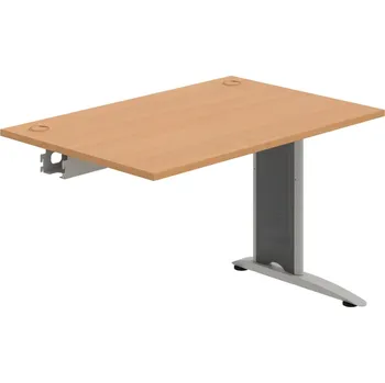 Psací stůl FS 1200 R – Stůl pracovní řetězící rovný 120 cm - Buk , Šedý kov