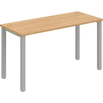 Psací stůl UE 1400 – Stůl pracovní délky 140 cm, hl. 60 cm - Dub , Šedý kov