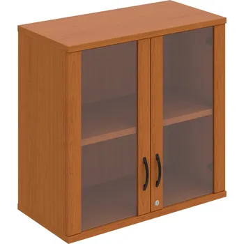 Policová skříň SZ 2 80 02 H – Skříň policová dvéřová 76,8 × 80 cm - Třešeň , Třešeň , UCO – černá