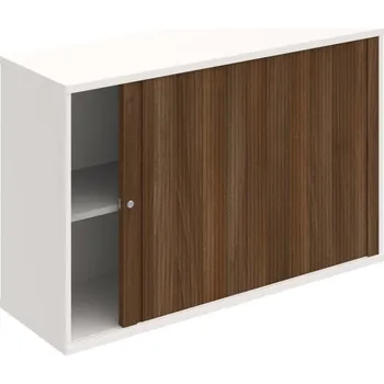 Policová skříň SZ 2 120 01 P – Skříňka žaluziová 76.8 × 120 cm, pravá - Bílá , Ořech