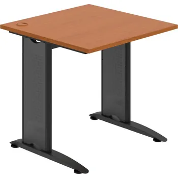 Psací stůl FS 800 – Stůl pracovní rovný 80 cm - Třešeň , Černý kov