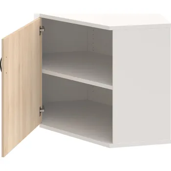 Policová skříň SRV 2 01 L – Skříň vnitřní roh levá 76,8 cm - Akát , Bílá , UCO – černá