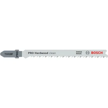 Příslušenství k pile BOSCH Pilový plátek pro přímočaré pily PRO Hardwood clean T101BF 100 mm, 3 ks 2608636226 free_store_pickup