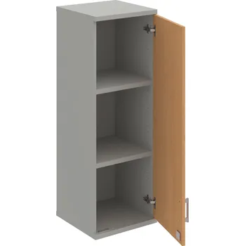 Policová skříň SZ 3 40 01 P H – Skříň policová dvéřová 115,2 × 40 cm - Buk , Šedá , USH – hranatá