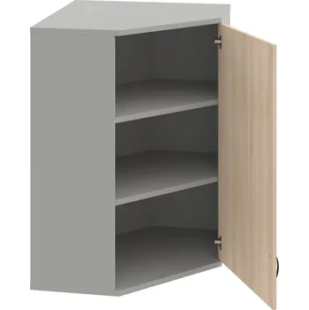 Policová skříň SRV 3 01 P H – Skříň vnitřní roh pravá 115,2 cm - Akát , Šedá , UCO – černá
